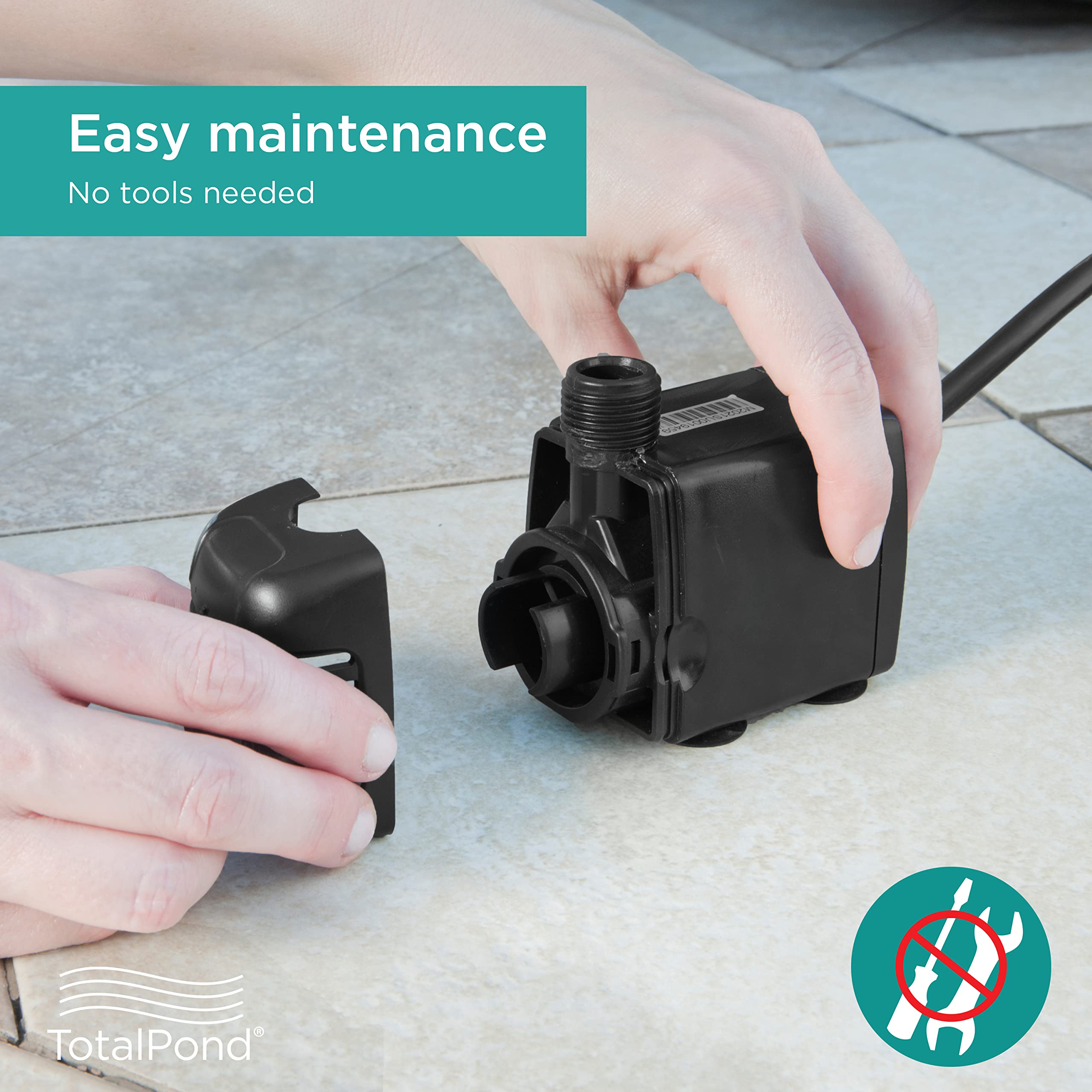 TotalPond tubing connection fitting illustrating hassle-free plumbing