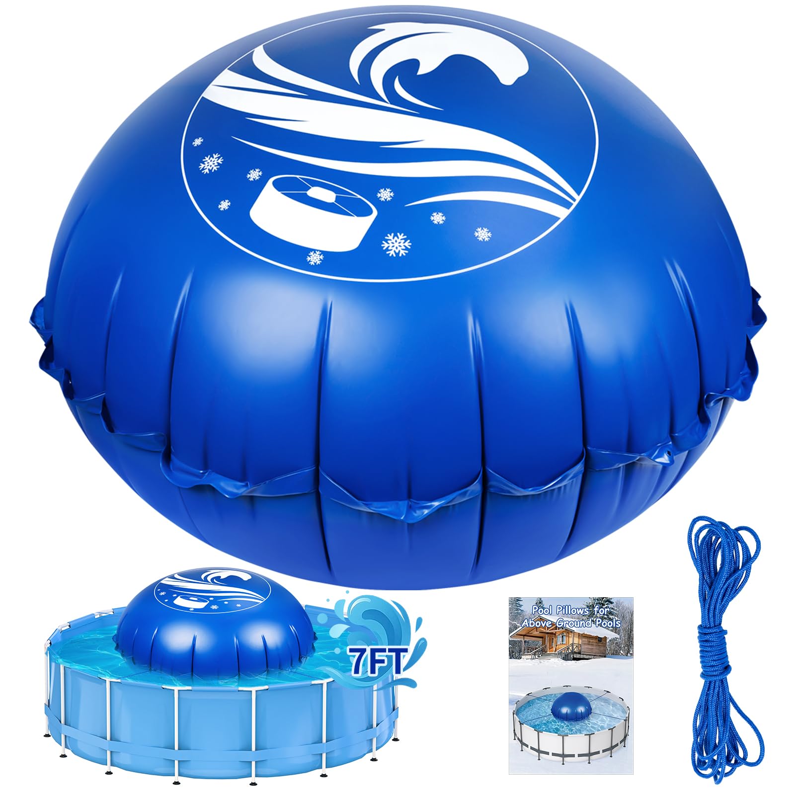 Totiro 7 FT front view showing pillow shape and durable material benefit protection