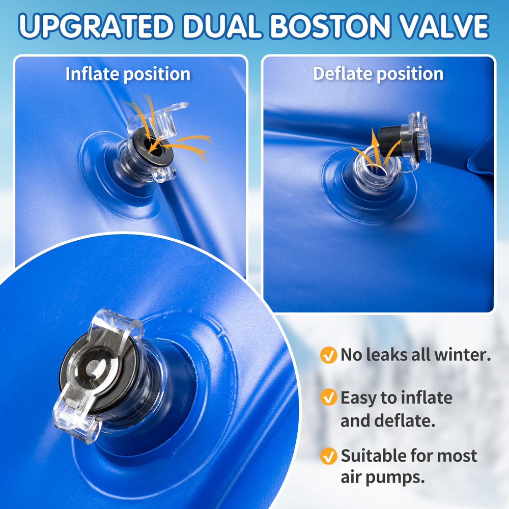 Reinforced corner grommet on Totiro pillow providing stable anchoring under cover