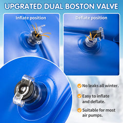 Reinforced corner grommet on Totiro pillow providing stable anchoring under cover