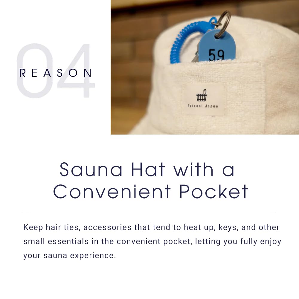 Totonoi Japan hat beside a hand showing one-size fit scale