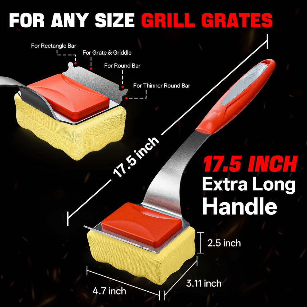 TOUDABBQ ergonomic handle closeup offering comfortable, anti-slip grip