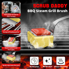 TOUDABBQ stainless-steel scraper detail built for heavy debris removal