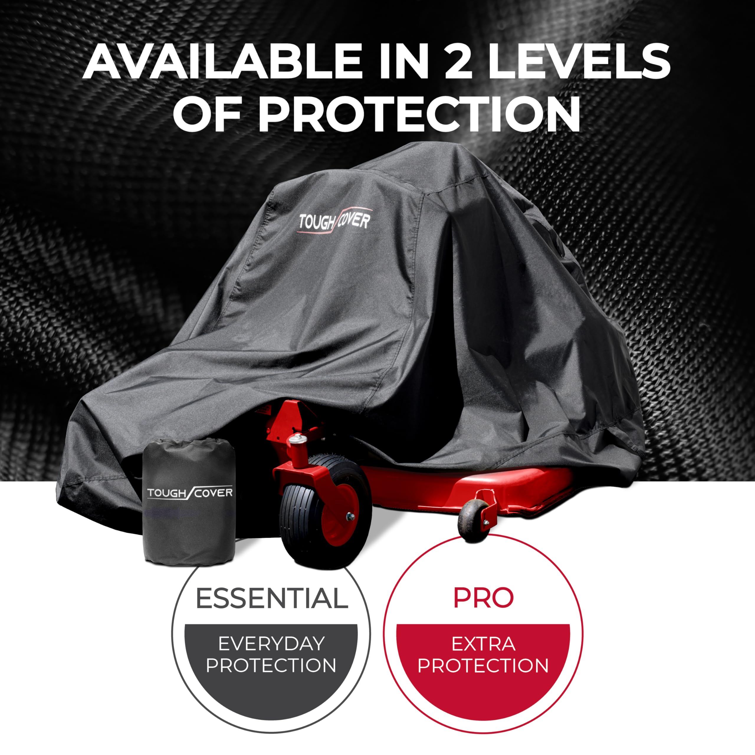Tough Cover folded in carrying bag for compact storage and easy transport