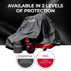 Tough Cover folded in carrying bag for compact storage and easy transport