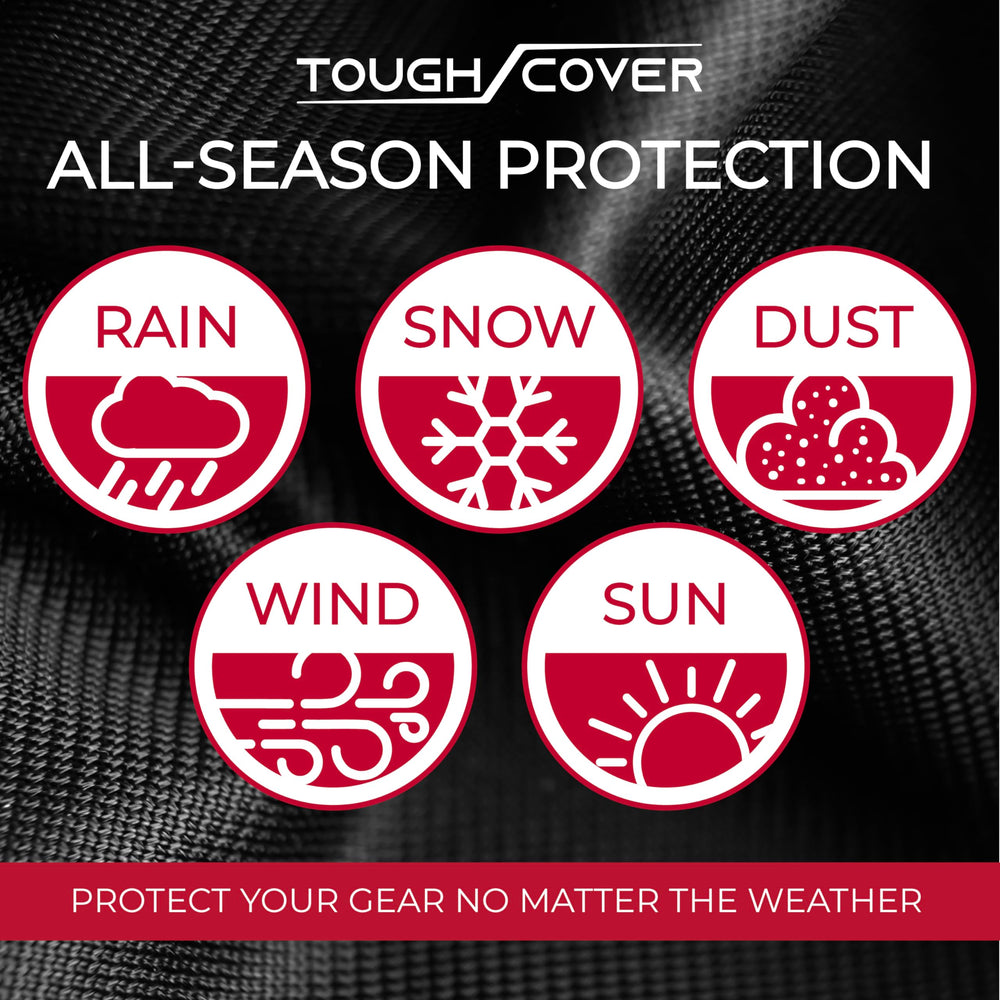 Tough Cover in its carrying bag for compact transport and storage