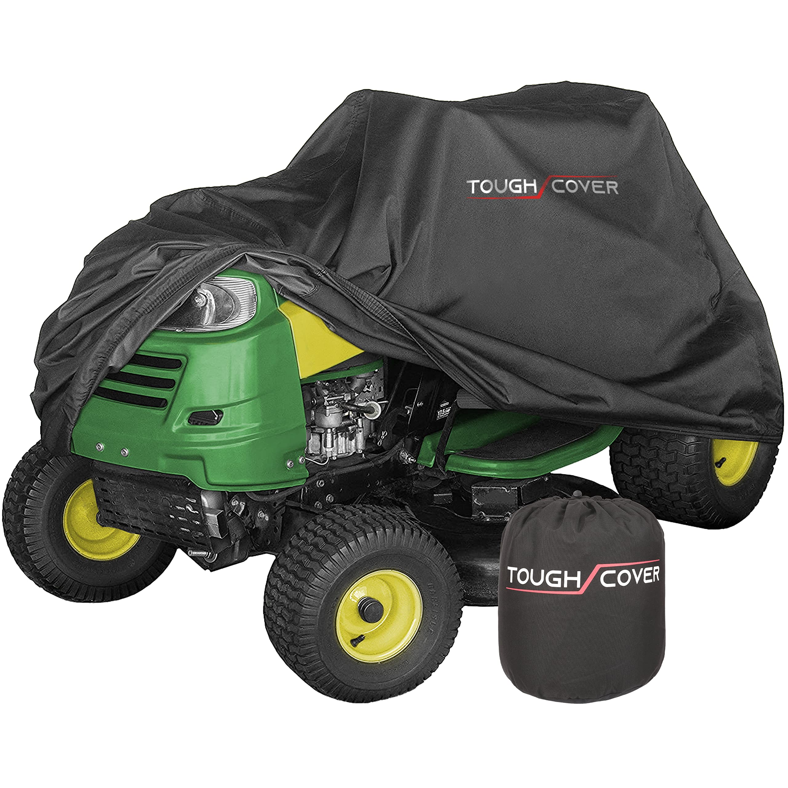 Tough Cover front view on tractor showing full protection and weather resistance
