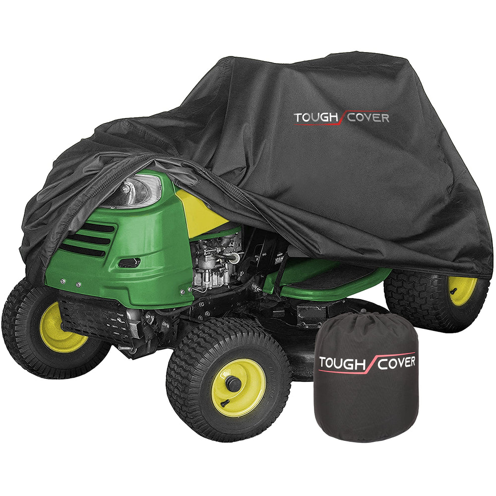 Tough Cover front view on tractor showing full protection and weather resistance