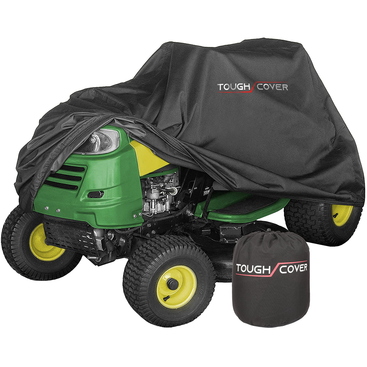 Tough Cover front view on tractor showing full protection and weather resistance