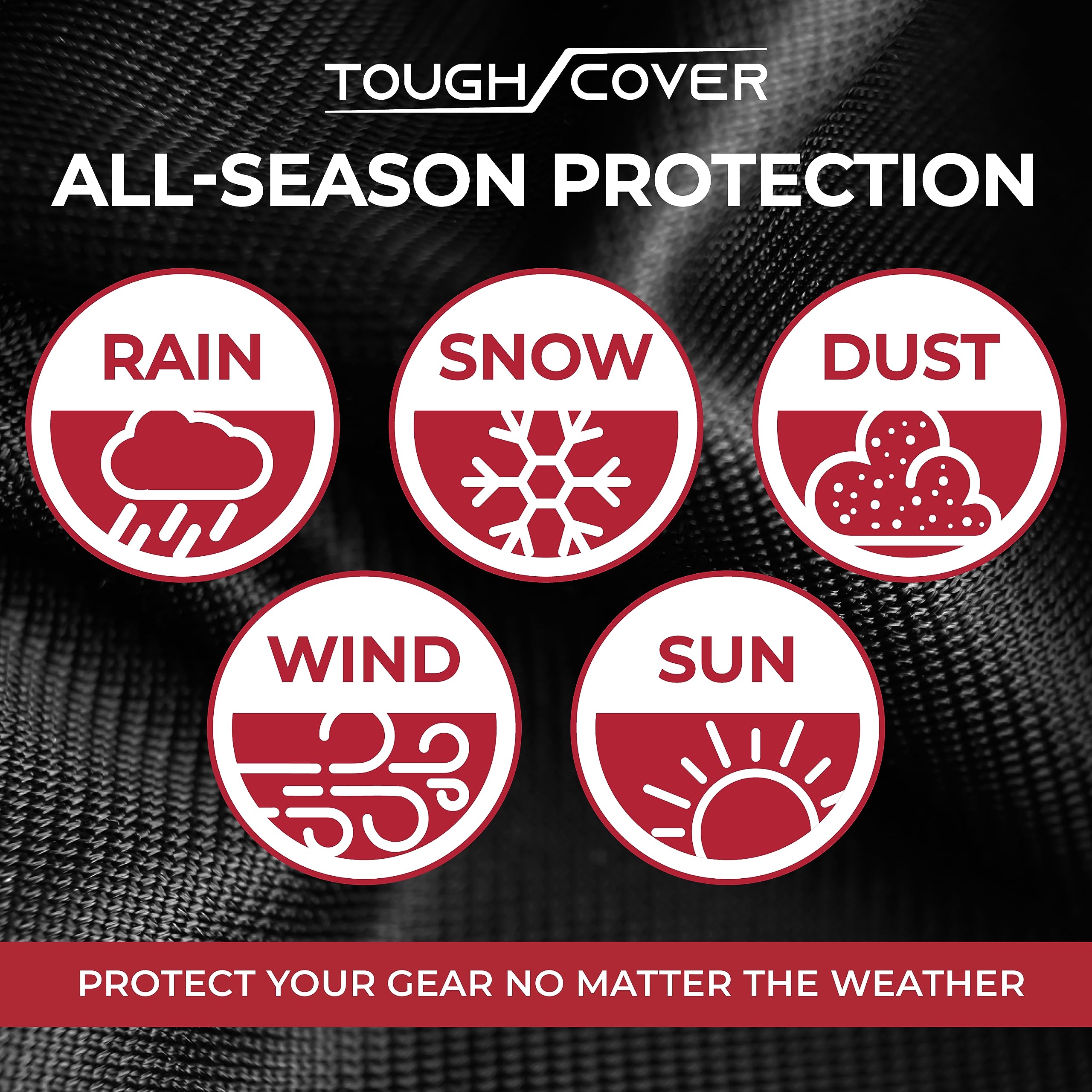 Tough Cover funda colocada en cortacésped zero-turn protegiendo el asiento