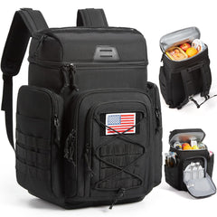 TOURIT front view showing full cooler backpack and organized pockets for quick access