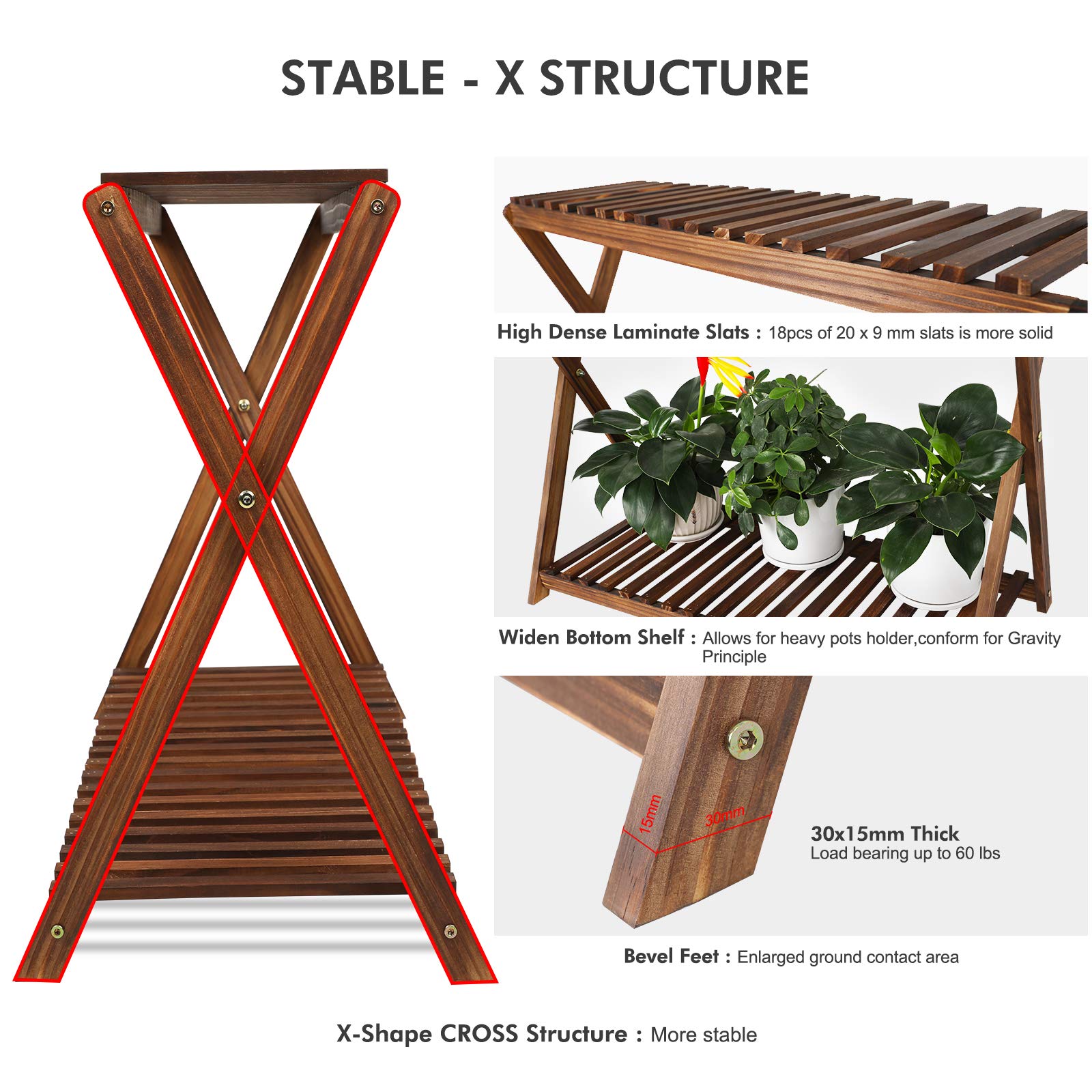 Tovacu bottom shelf holding a large pot demonstrating sturdy load-bearing benefit