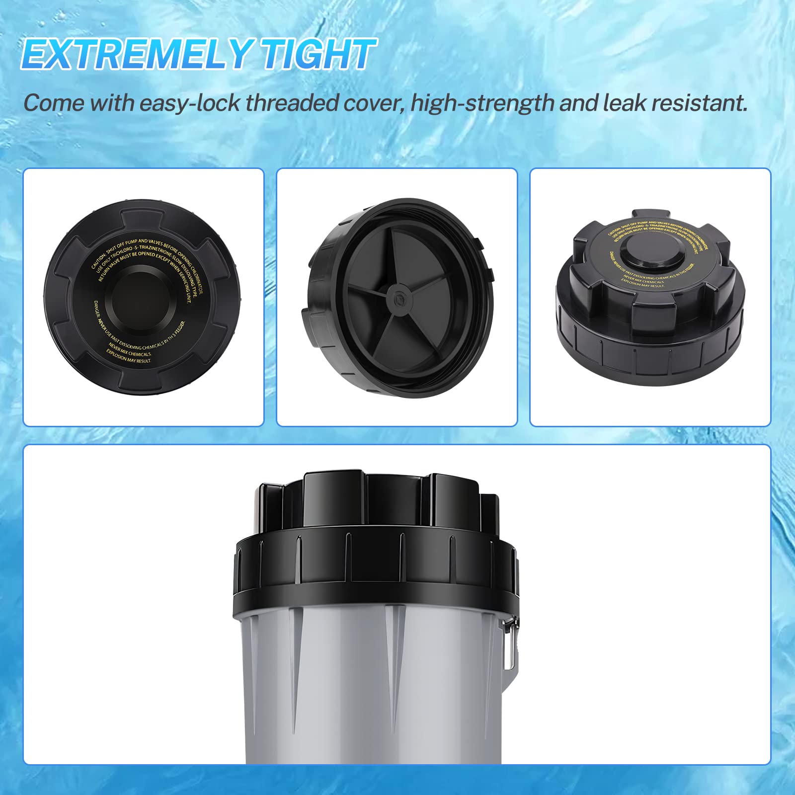 TOVEN-RV internal baffle close-up illustrating consistent tablet dissolution benefit