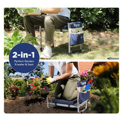 Tovve bench folded compact for storage and transport, highlighting portable convenience and space saving