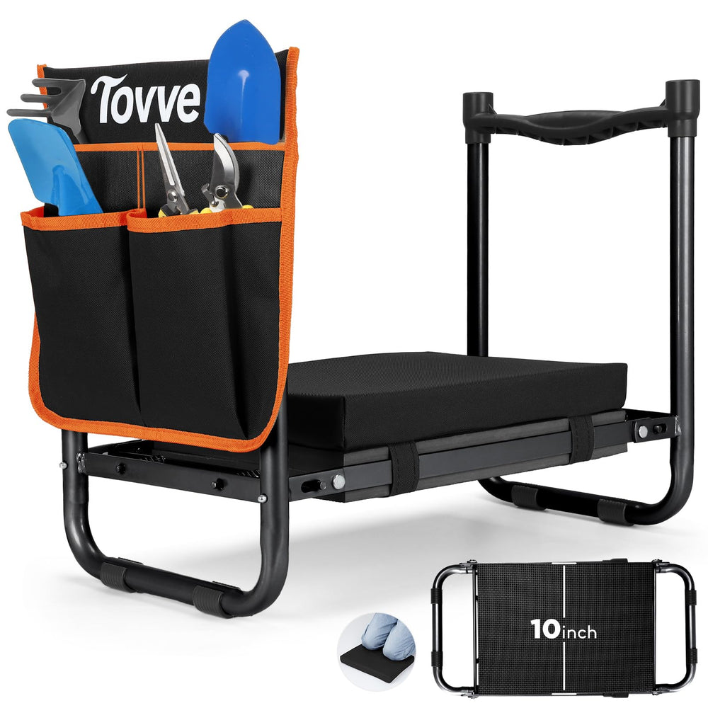 Tovve front view folded for compact storage and easy transport