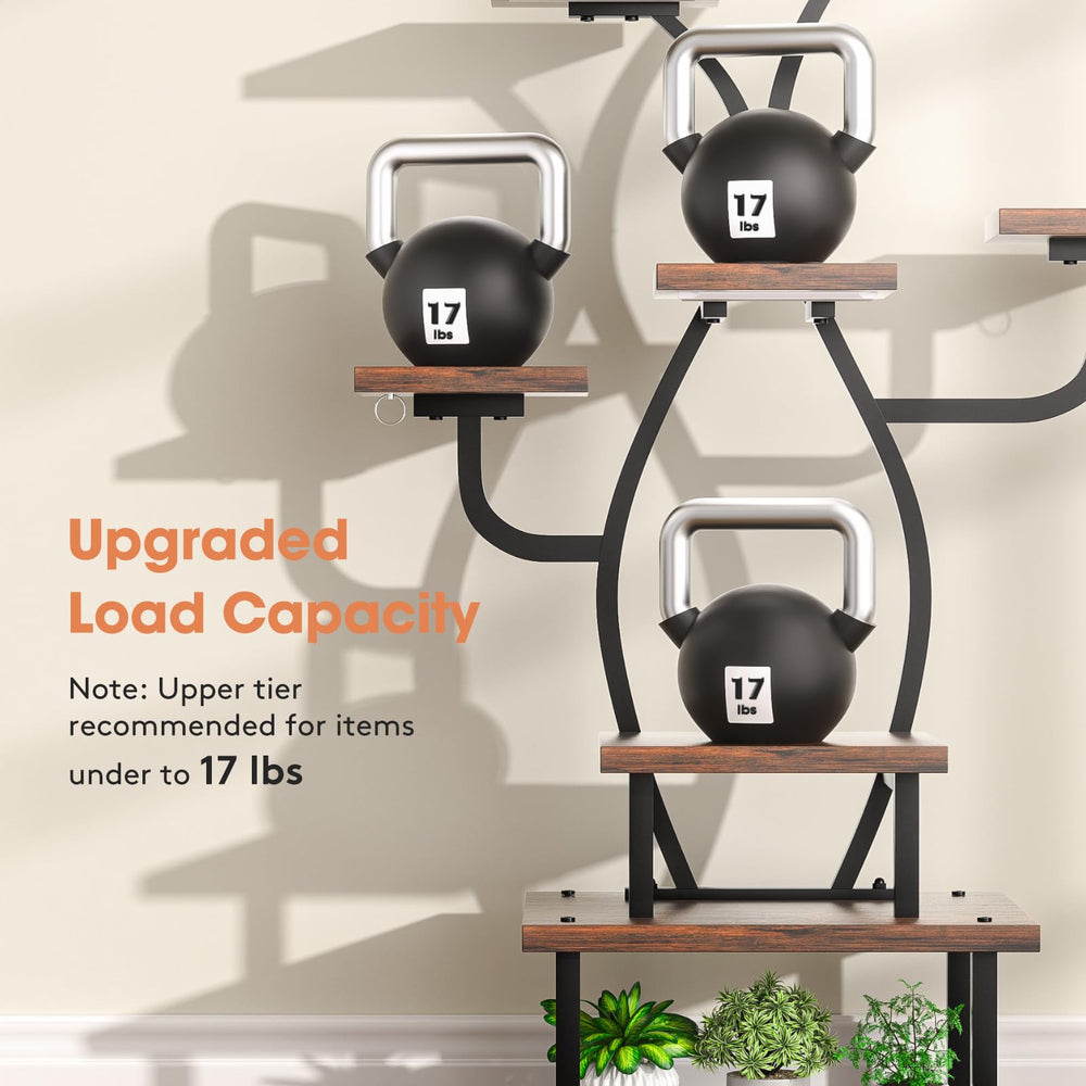 Tovve hanging hook with planter demonstrating extra hanging display option