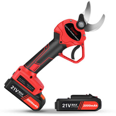 Towiac front view of cordless pruning shears showing compact body and handle for ergonomic benefit