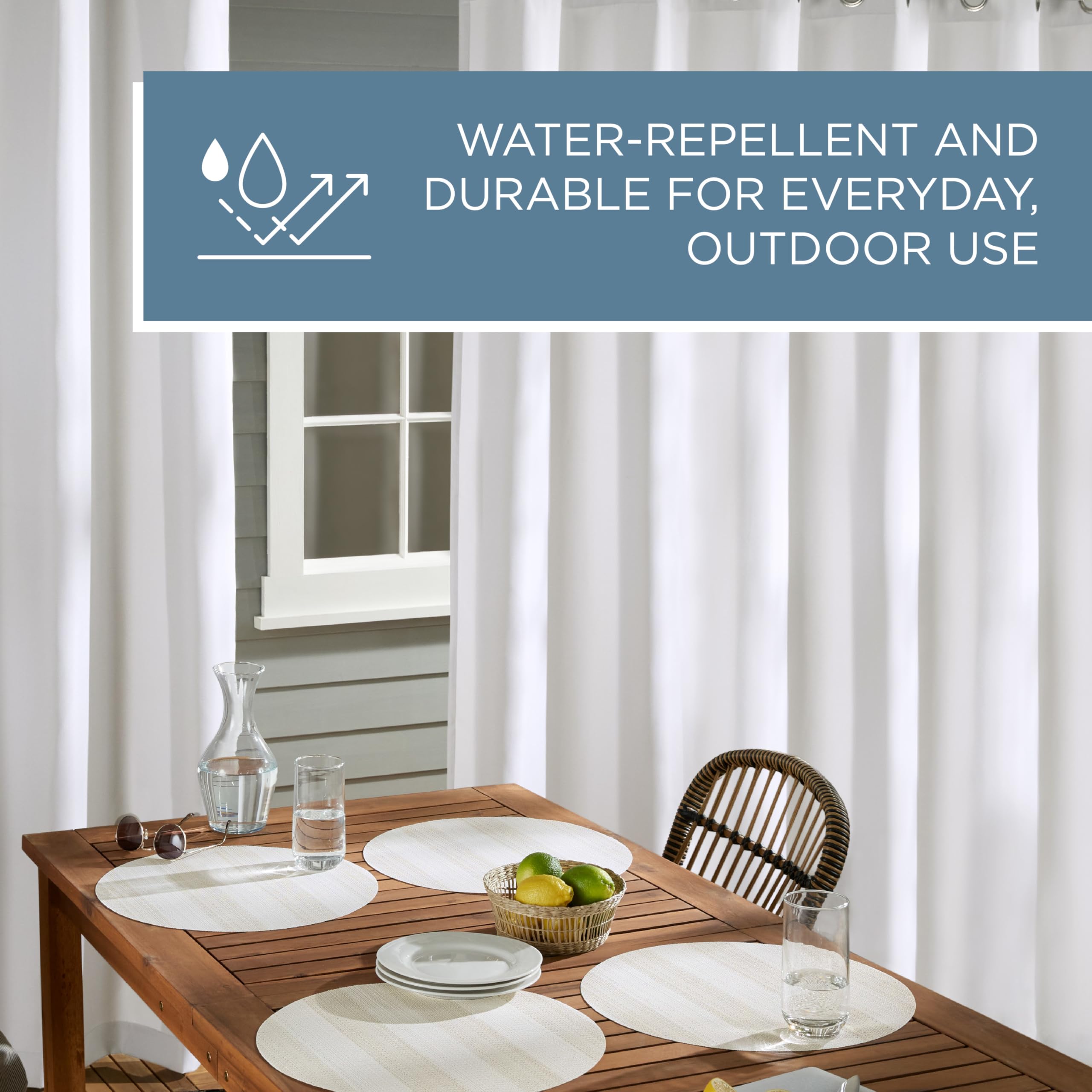 TOWN & COUNTRY BASICS water beading on fabric illustrating water-repellent protection