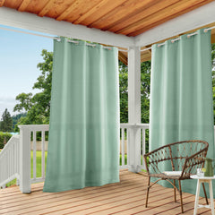 TOWN & COUNTRY BASICS front panel Seafoam showing tidy drape and color for curb appeal