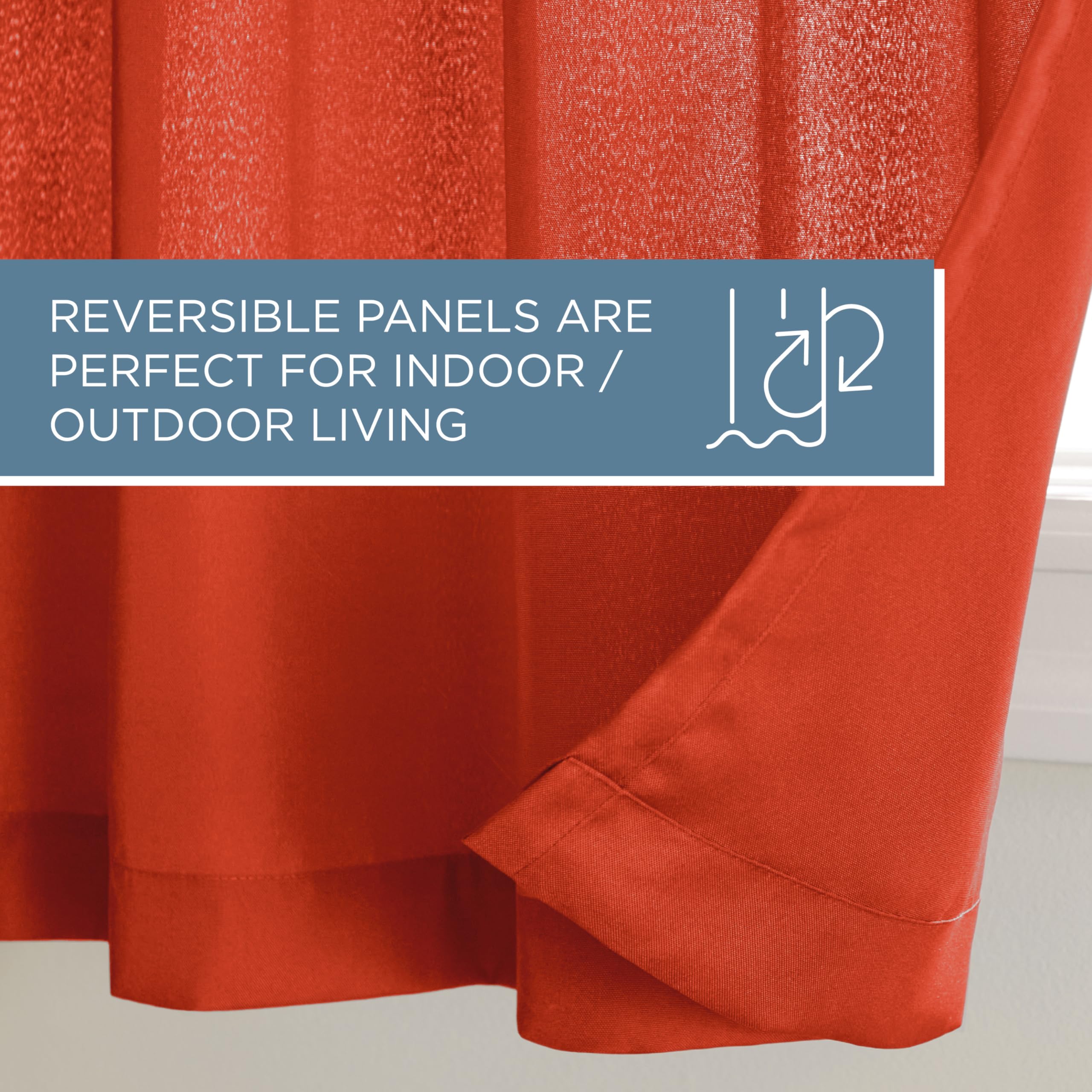 TOWN & COUNTRY BASICS curtain on a rod showing proper scale and easy installation benefit