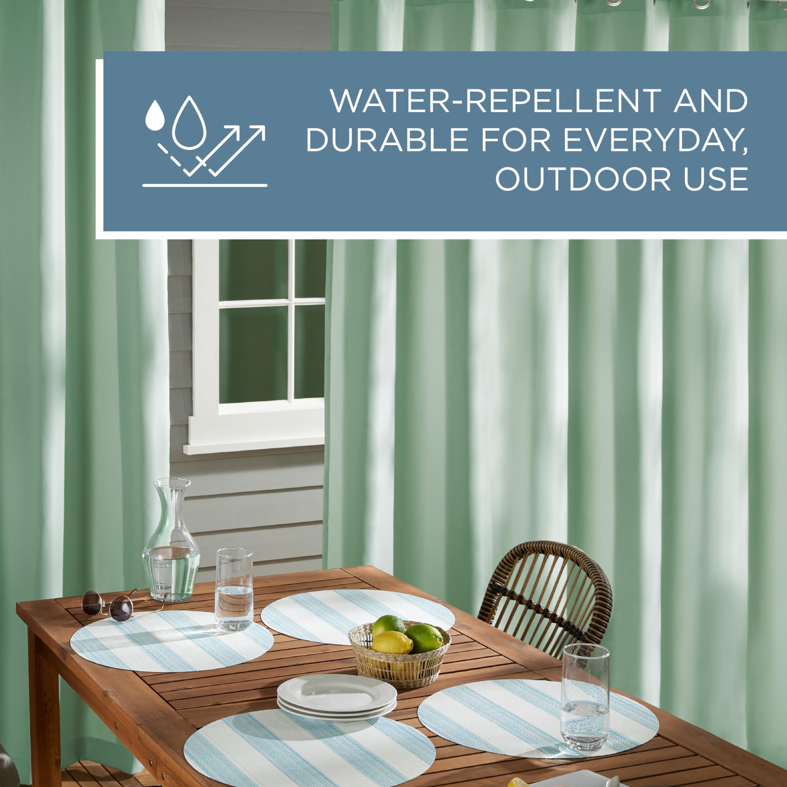 TOWN & COUNTRY BASICS water repellent test with droplets beading to show moisture resistance