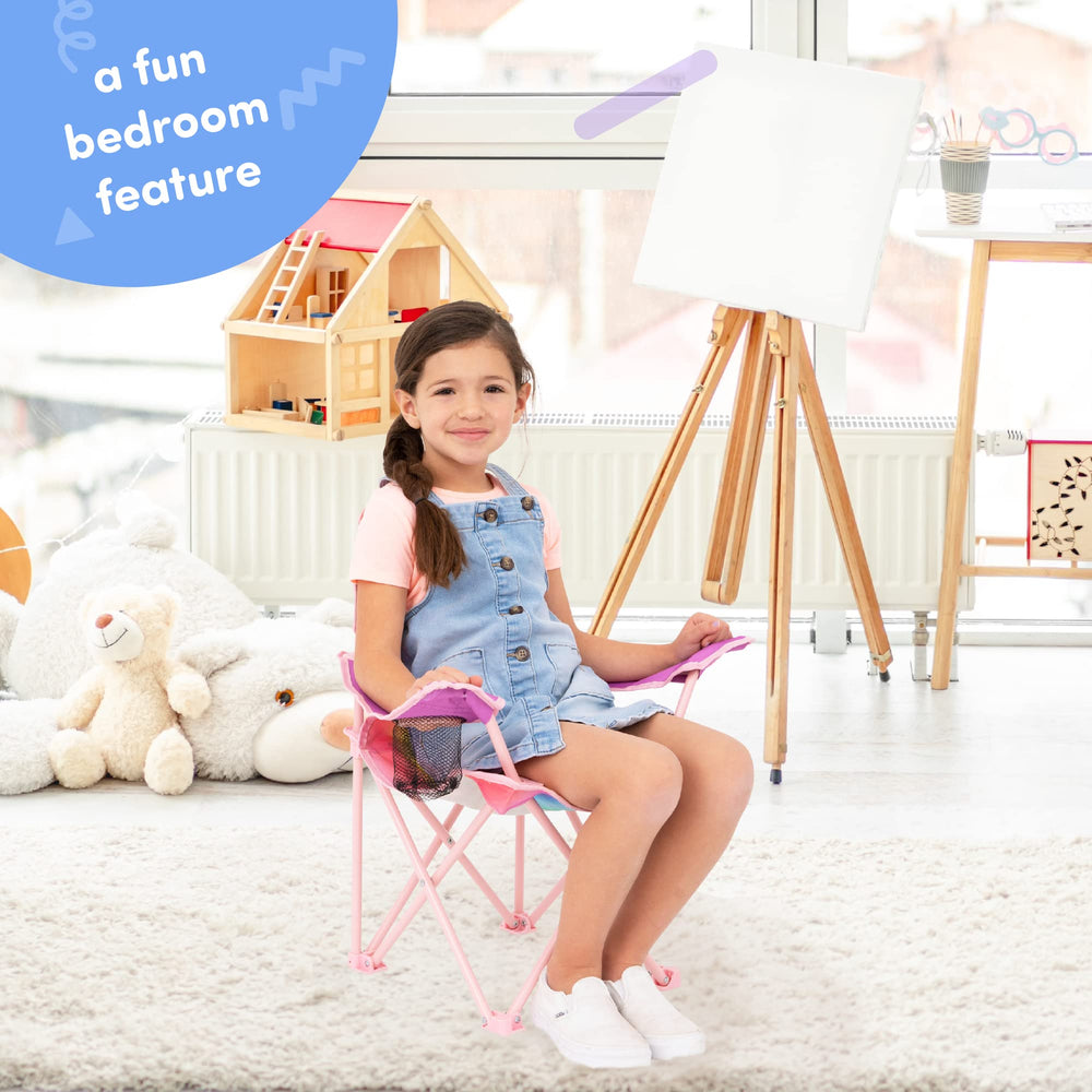 Toy To Enjoy next to a child to show chair size and easy toddler seating