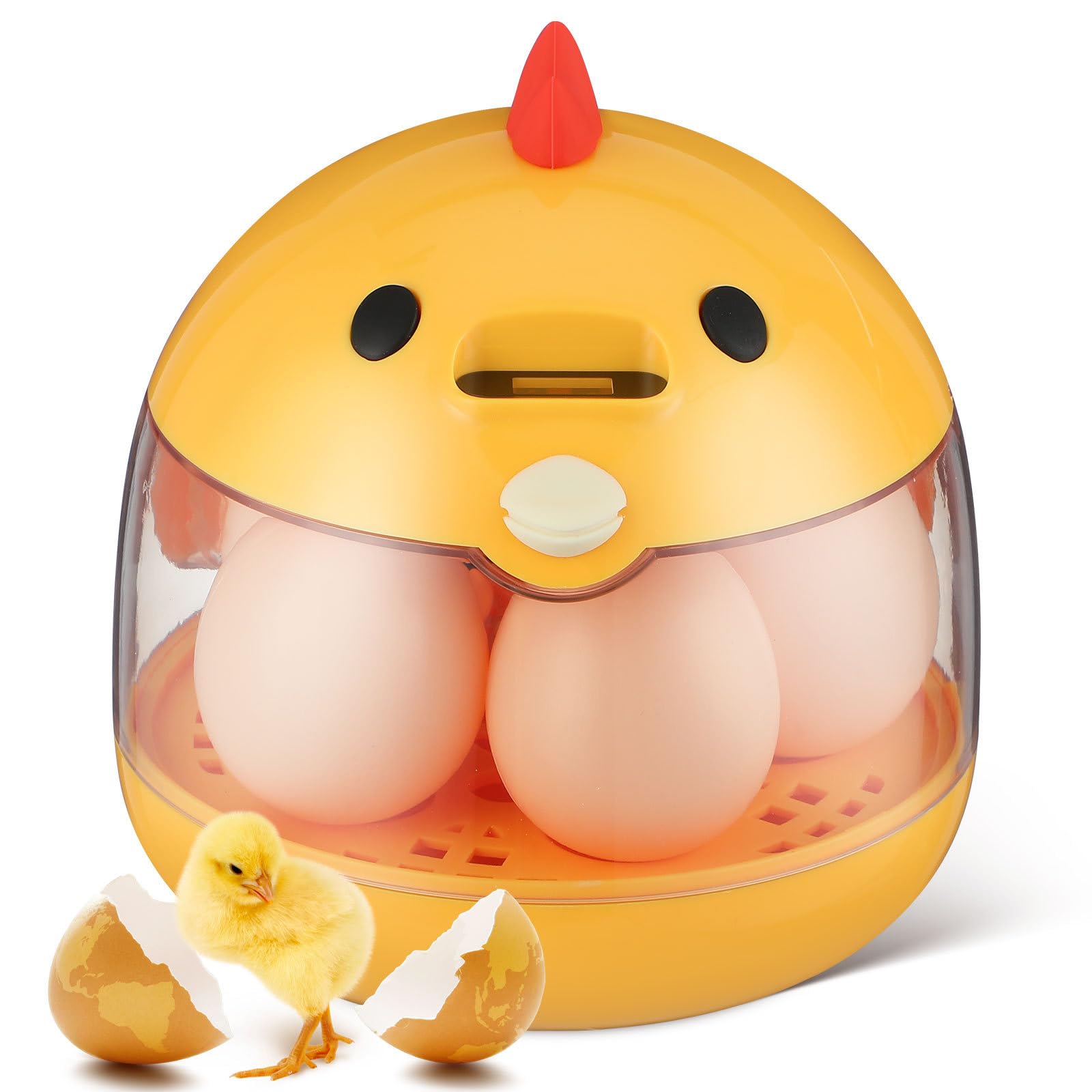TOYANDONA front view showing compact incubator and clear lid benefit visibility