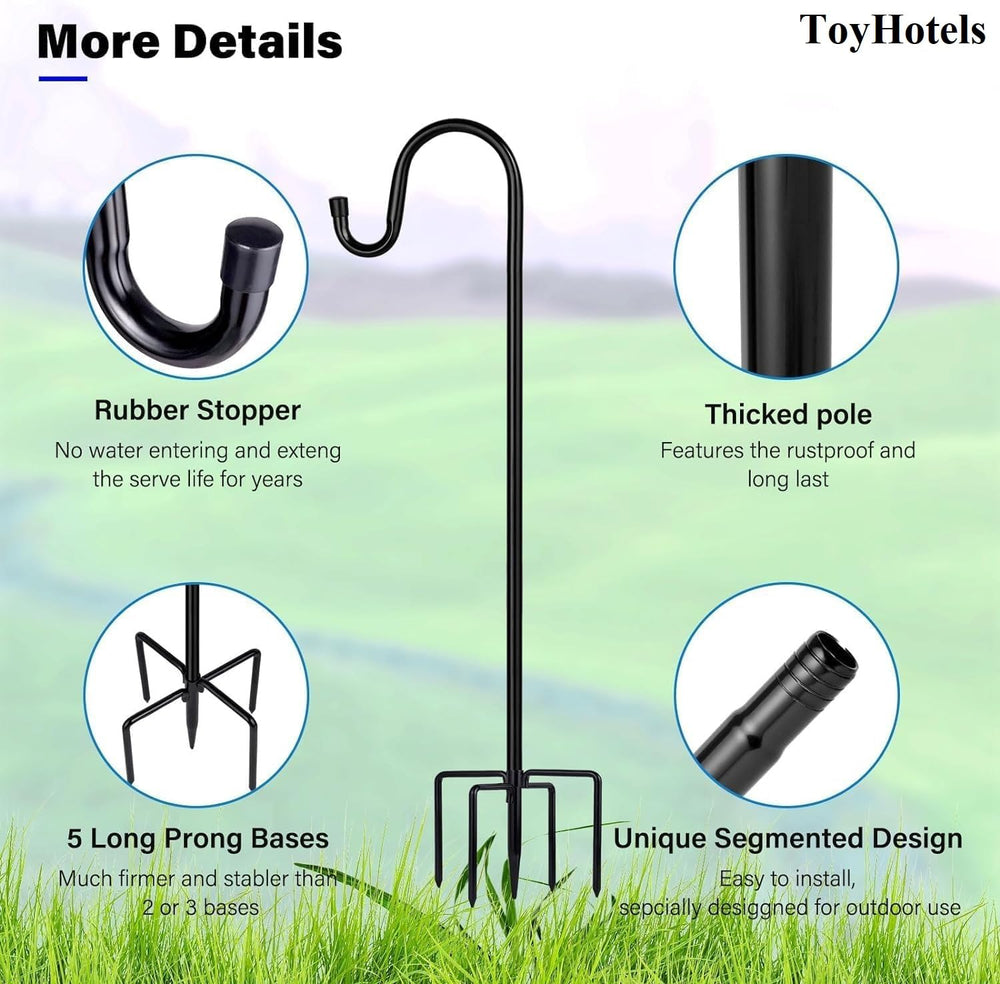 ToyHotels five-prong base detail illustrating stable ground anchoring benefit