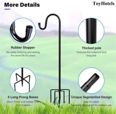 ToyHotels five-prong base detail illustrating stable ground anchoring benefit