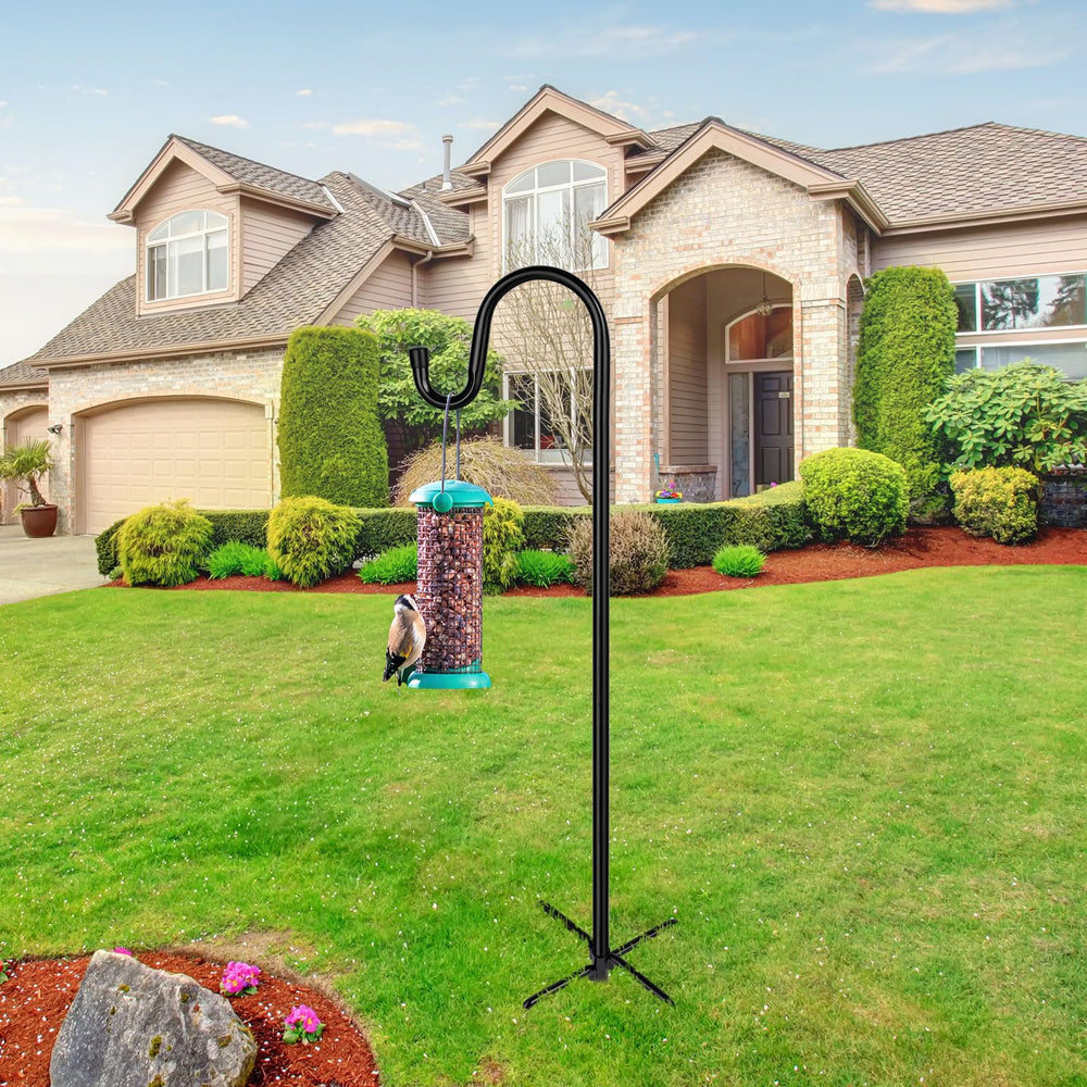 ToyHotels with hanging flower basket creating layered garden focal point