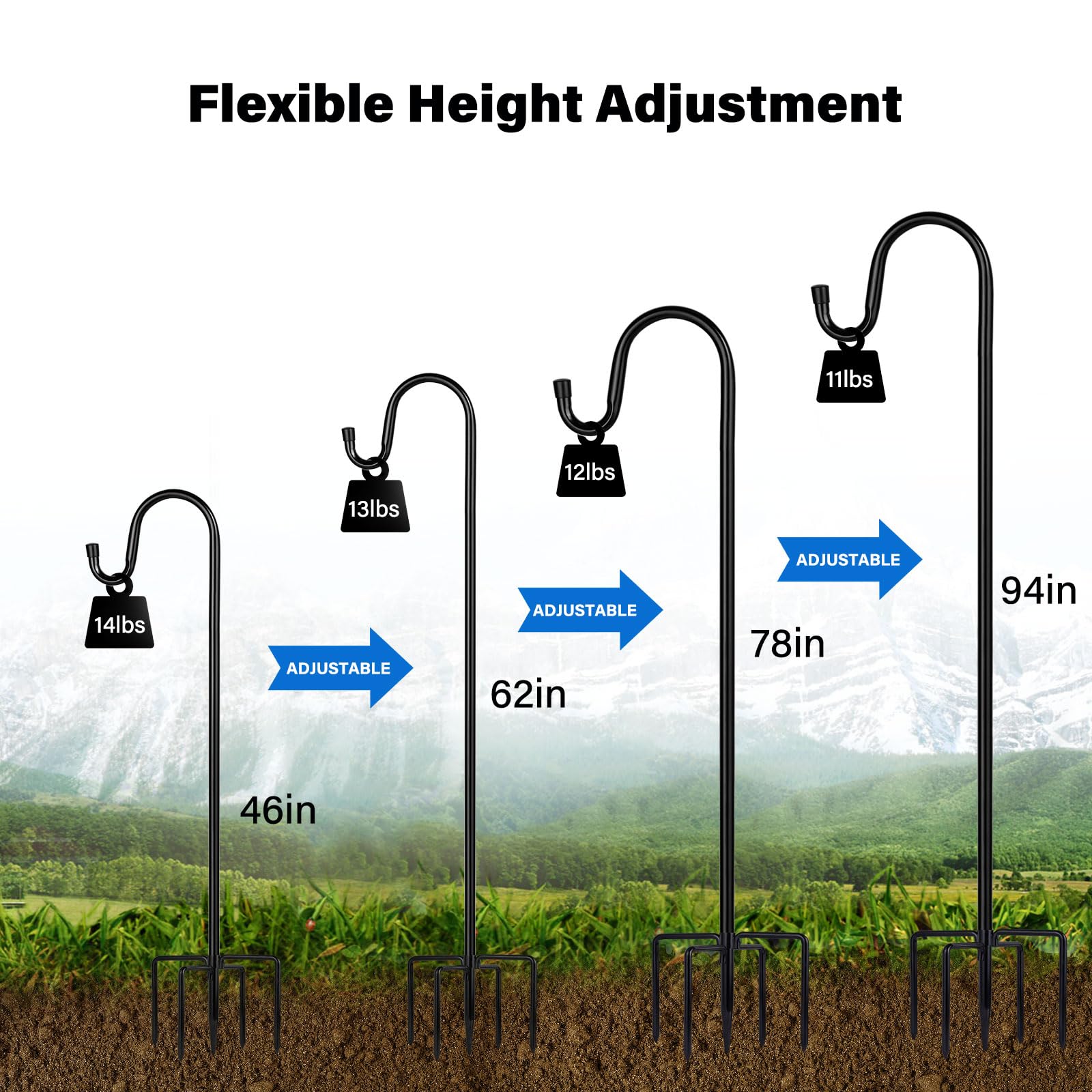 ToyHotels curved hook top detail for secure hanging of feeders and lights