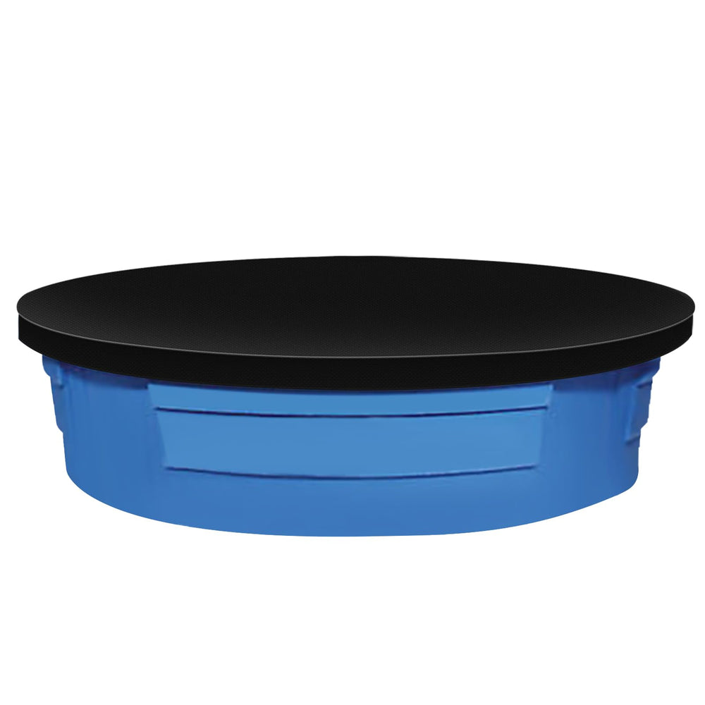 TOYMIS front view of 9ft round cover showing full fit and protection benefit