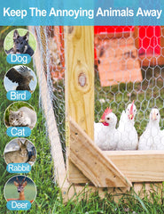 TOYPOPOR mesh installed on a chicken coop side providing secure containment