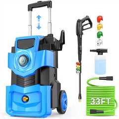 Toyqqeow front unit showing compact blue body and quick access controls for efficient cleaning