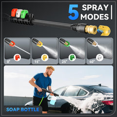 Toyqqeow set of four quick-connect nozzles for targeted cleaning and versatile spray patterns