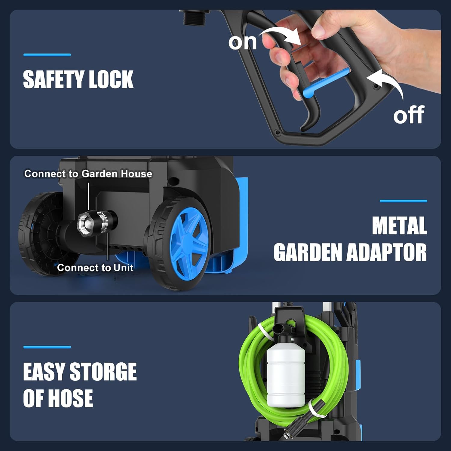 Toyqqeow stable wheels and storage hooks for tidy organization and fast relocation
