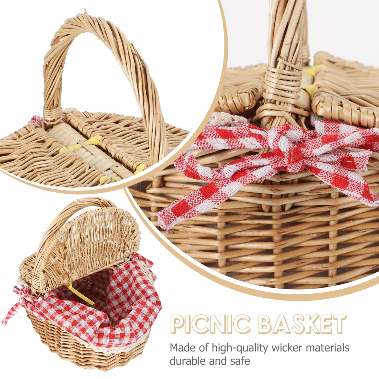 Toyvian basket held in hand conveying compact size and easy transport