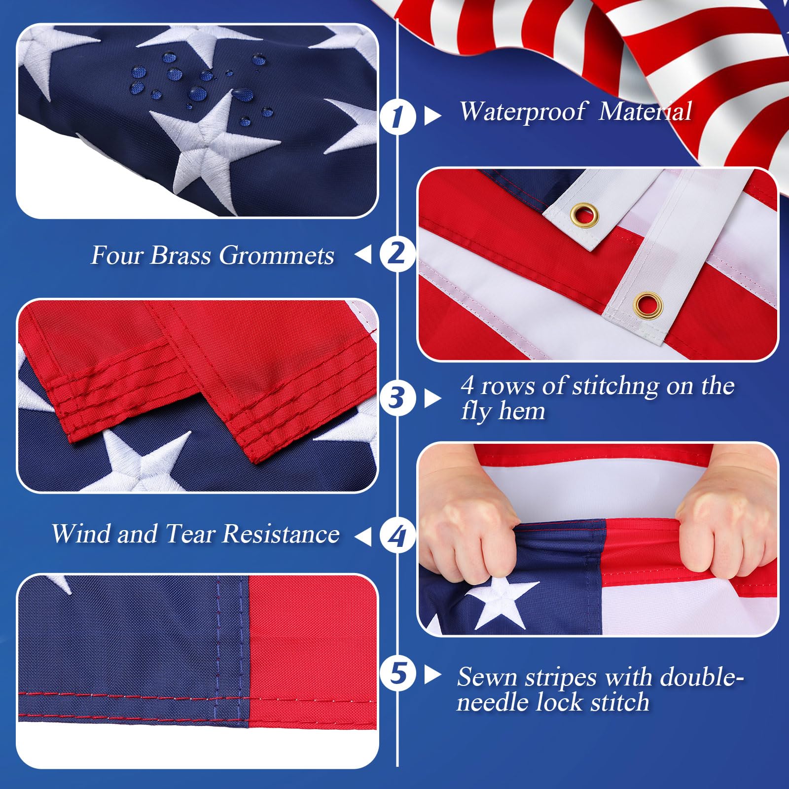 Tradder sewn stripes detail highlighting reinforced stitching and durability