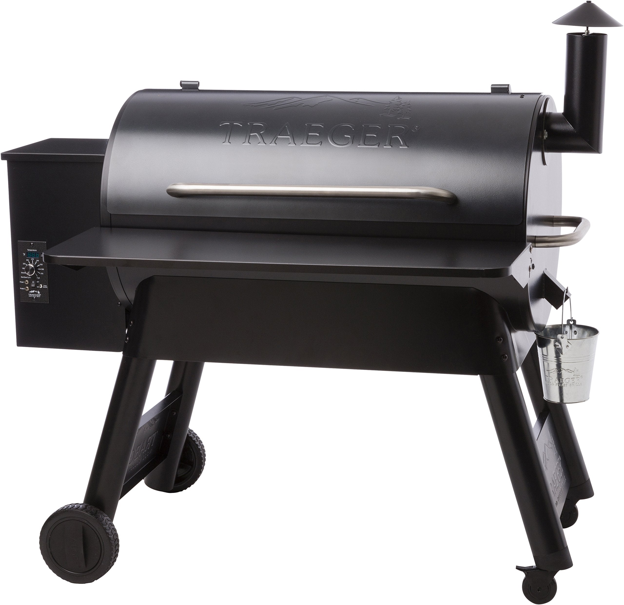 Traeger BAC363 close-up hinge detail highlighting durable steel and fold-down benefit