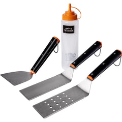 Traeger kit front view showing tools and immediate grilling readiness