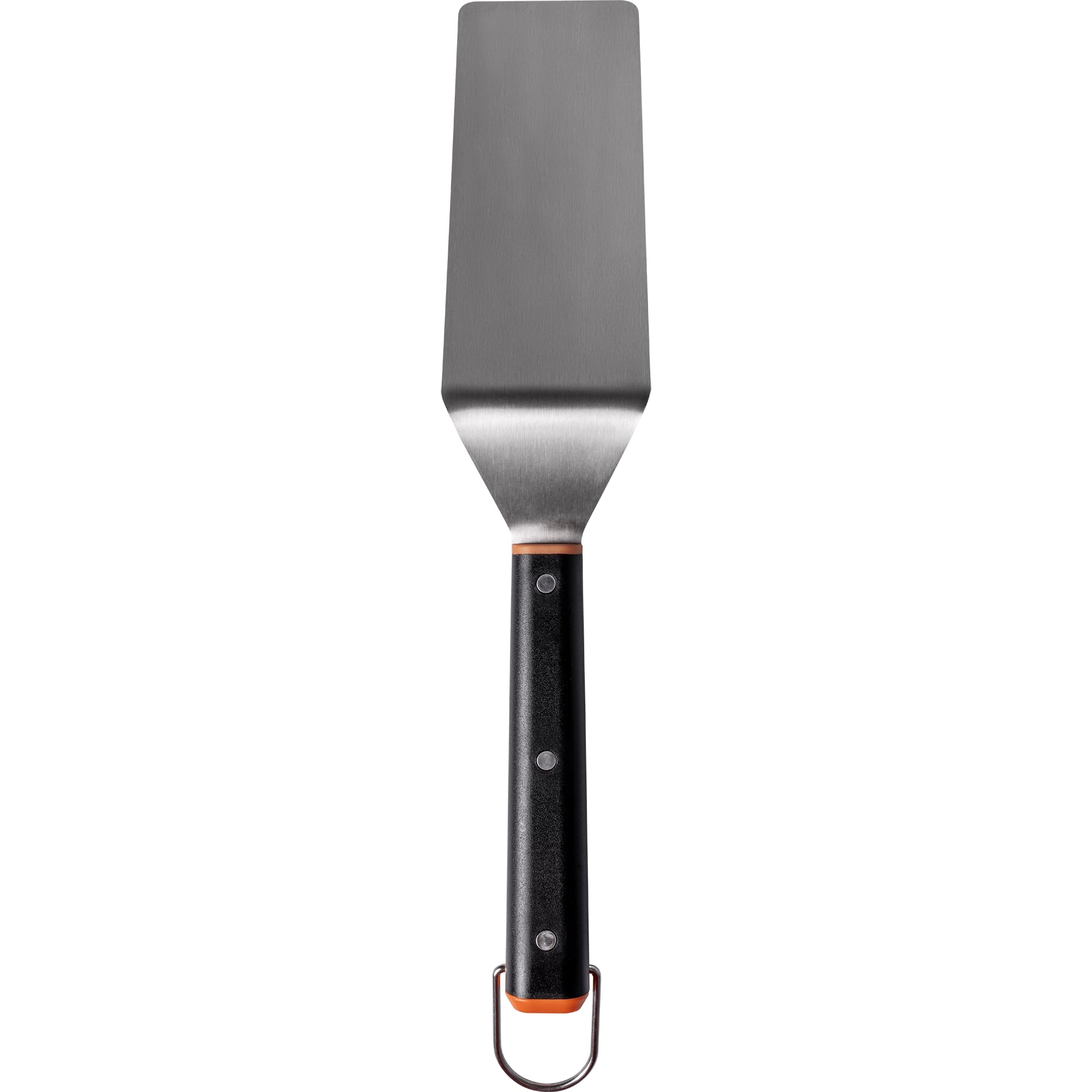 Traeger handle detail with hanging hook showing comfortable grip and storage benefit