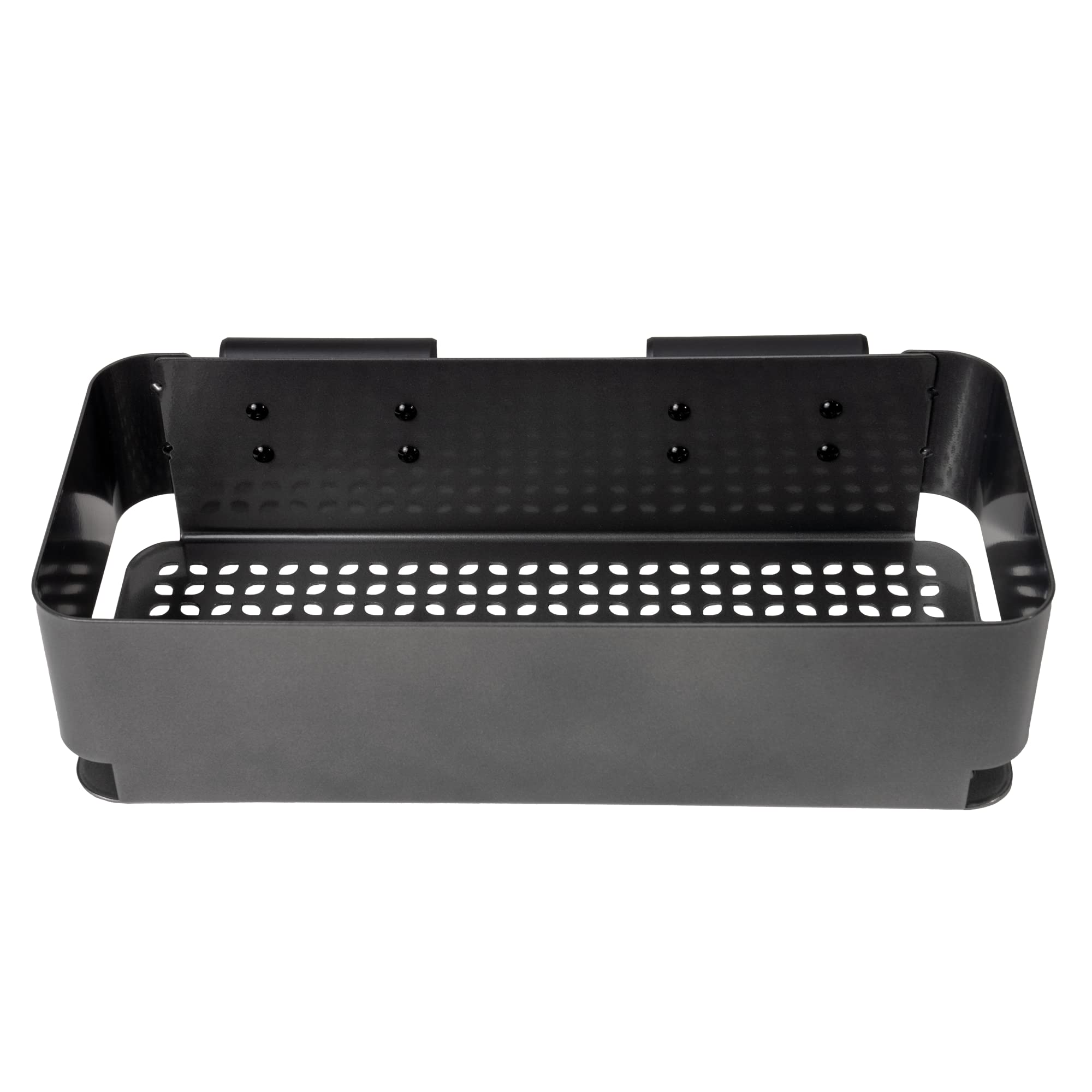 Traeger front view of Pop-and-Lock storage bin showing organized spices and easy access