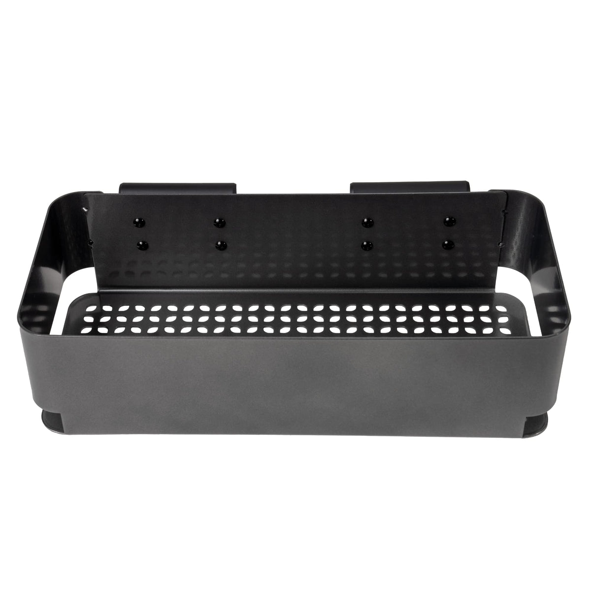Traeger front view of Pop-and-Lock storage bin showing organized spices and easy access