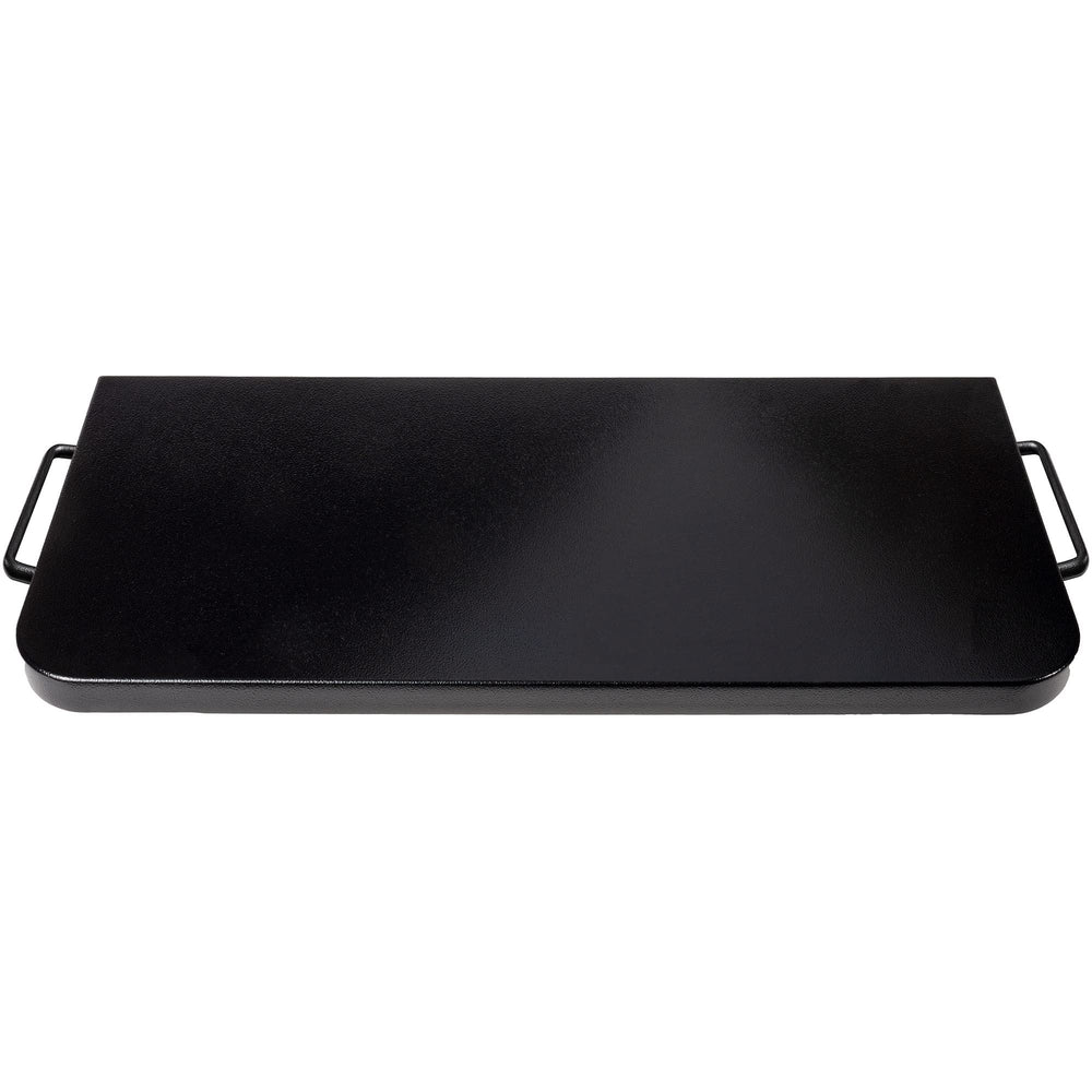 Traeger shelf beside grill showing scale and usable surface area