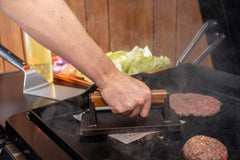 Traeger spatula handle and rivets showing sturdy grip and durable construction