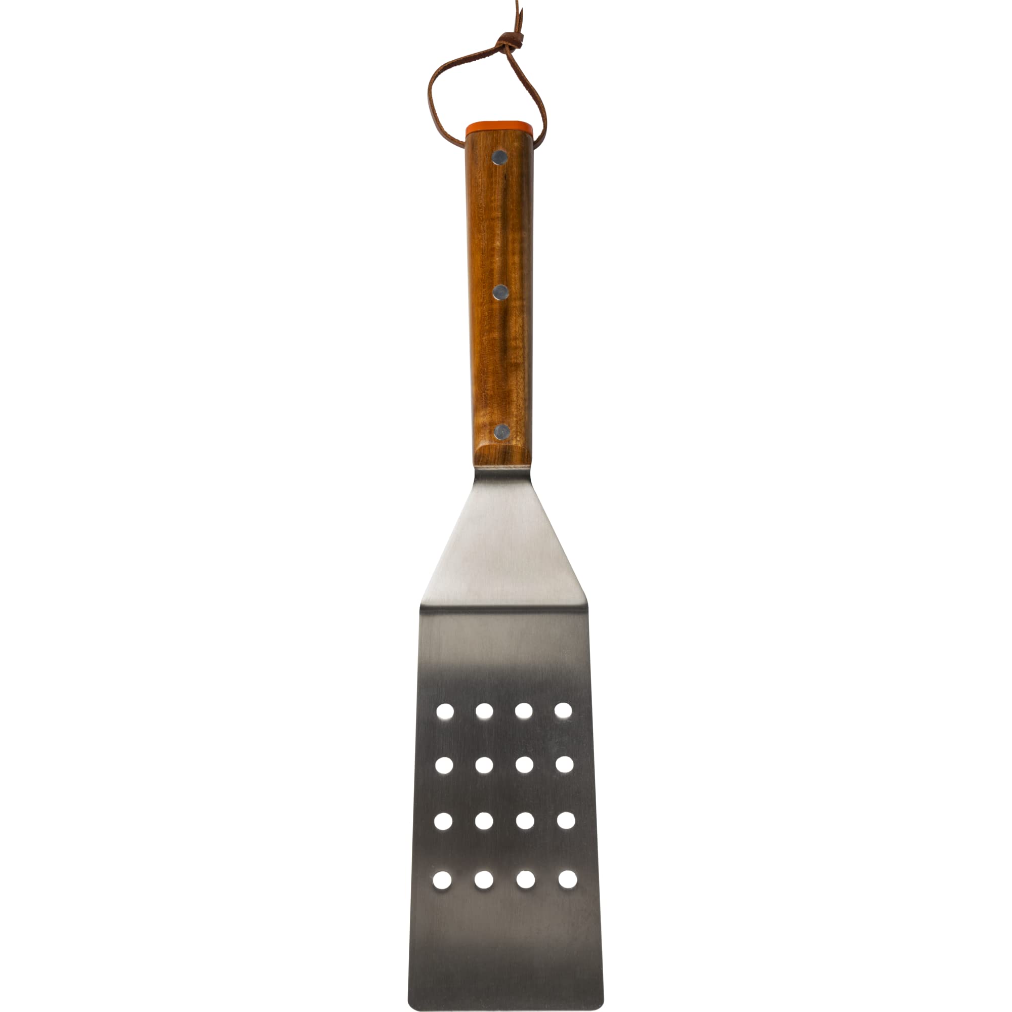 Traeger stainless spatulas close-up highlighting durable metal blades and balance