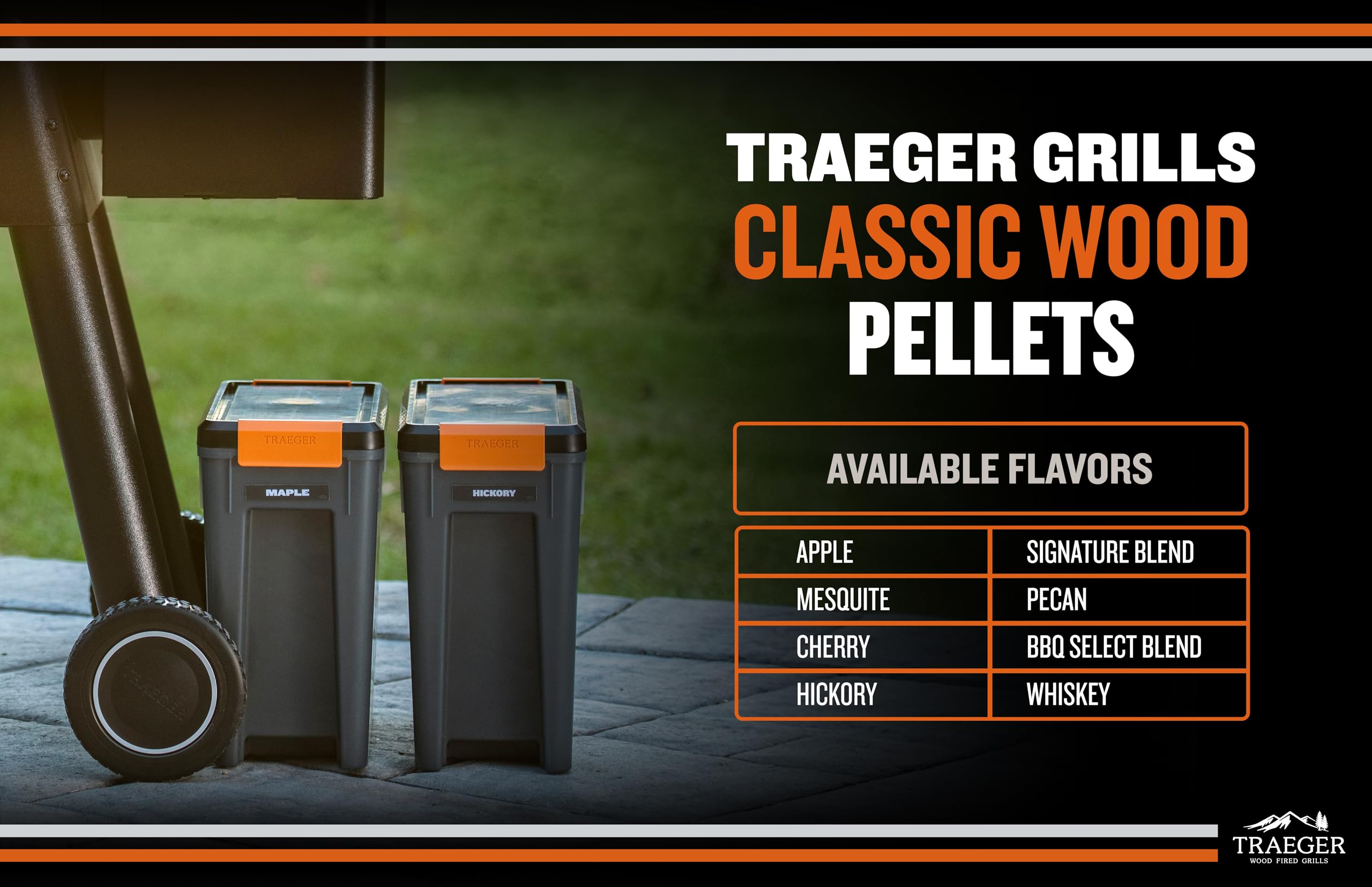 Traeger flavor stickers laid out for quick identification and organization