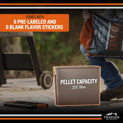 Traeger stacked bins demonstrating space-saving vertical storage benefit