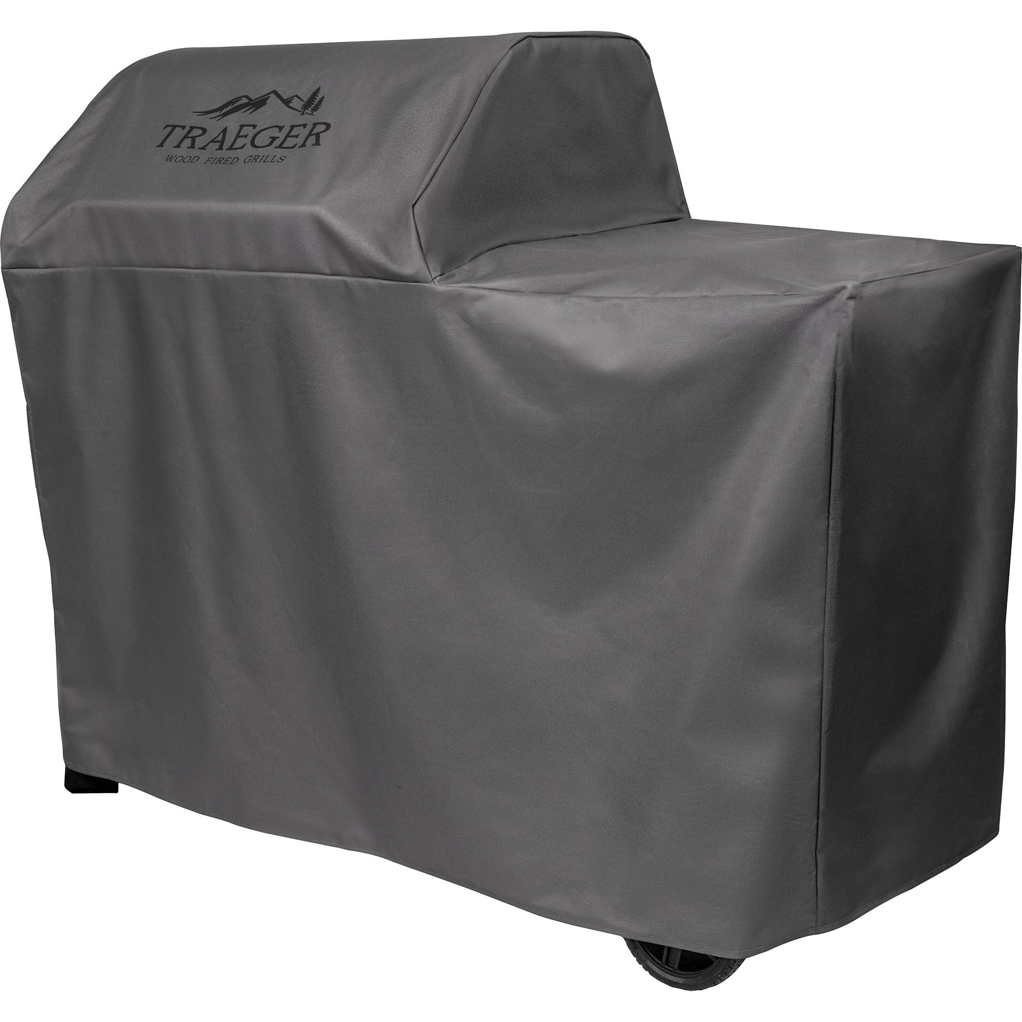 Traeger cover with tools and P.A.L. rails visible showing organized accessory accommodation