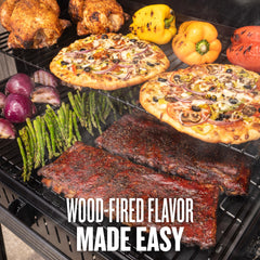 Traeger Woodridge digital controller showing WiFIRE connectivity for remote temperature control